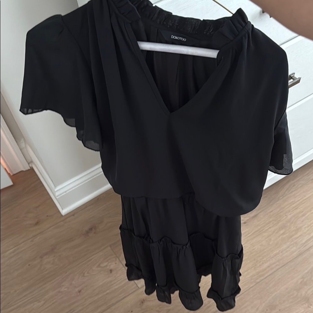 Black Ruffled Dress